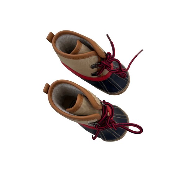 Baby Gap Tan Snow Boots For Babies 6-12 Months With Faux Sherpa Lining - Picture 4 of 4